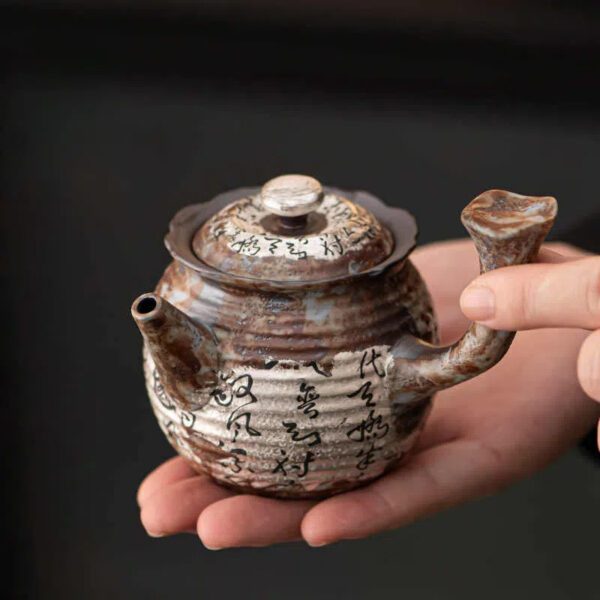 Qinyuan Spring Silver-Inlaid Side Handle Teapot 170ml