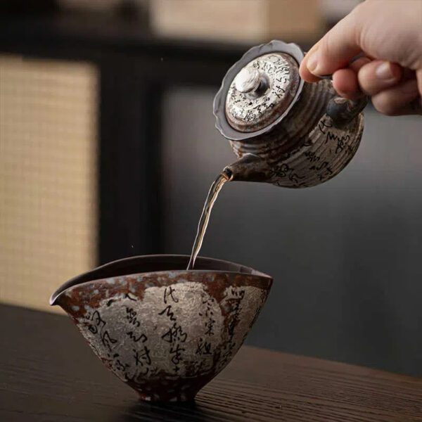 Qinyuan Spring Silver-Inlaid Side Handle Teapot 170ml - Image 4