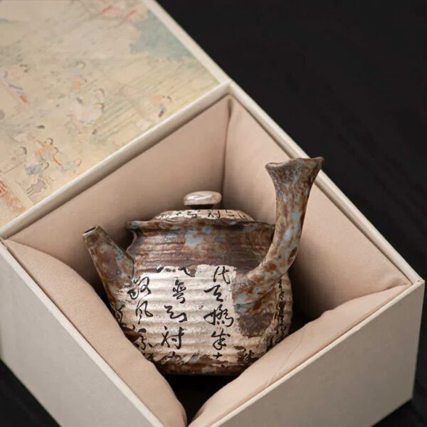 Qinyuan Spring Silver-Inlaid Side Handle Teapot 170ml - Image 7